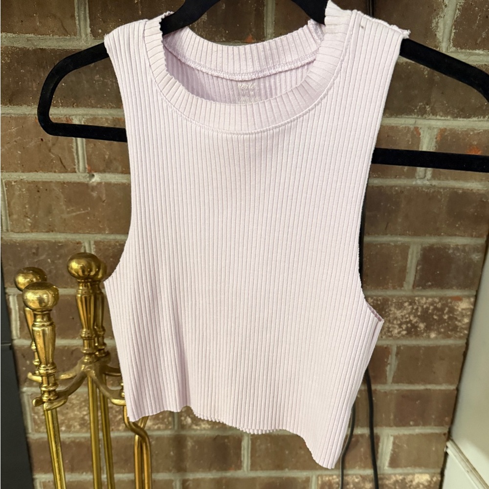 Aerie Light Purple Ribbed Tank Top